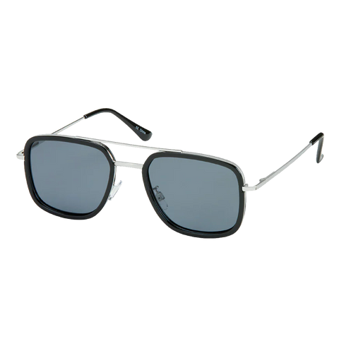Square Metal Aviator Sunglasses - Polarized