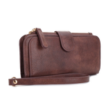 Multi-Section Wristlet Wallet - Chocolate