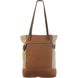Upcycled Canvas Tote - Brown