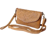 Genuine Leather Woven Crossbody