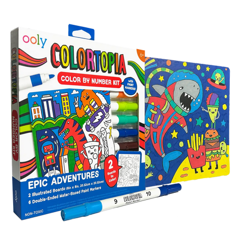 Colortopia Paint Marker By Number Kit - Epic Adventures