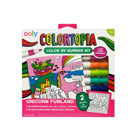 Colortopia: Paint Marker By Number Kit - Unicorn Funland