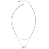 Silver Crystal 2-Row Necklace