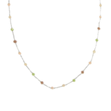 Silver Multi Pastel Beaded Necklace