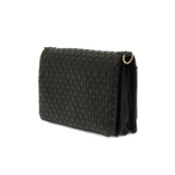 Joy Susan Woven Crossbody Wallet - Black