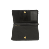 Joy Susan Woven Crossbody Wallet - Black