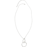 Silver Drop Loop Beaded Necklace
