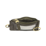 Joy Susan Small Card Wallet with Keyring - Olive