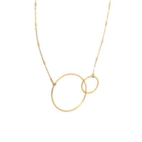 Joy Susan Gold Double Hoop Necklace