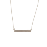 Joy Susan Silver Hammered Bar Necklace