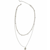 Joy Susan Silver Layered Chain Hope Necklace