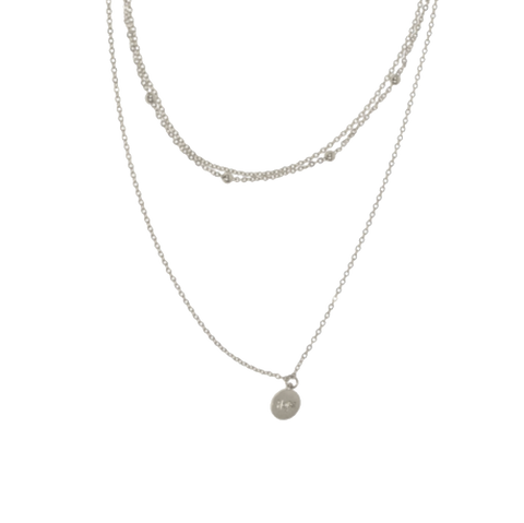 Joy Susan Silver Layered Chain Hope Necklace