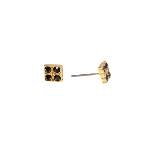 Joy Susan Gold Diamond Stone Stud Earrings