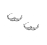Joy Susan Silver Criss Cross Huggie Earrings