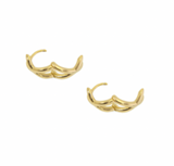 Joy Susan Gold Criss Cross Huggie Earrings