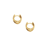 Joy Susan Gold Criss Cross Huggie Earrings
