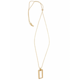 Joy Susan Gold Rectangle Pendant Necklace