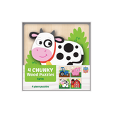 Farm Chunky Wood Puzzles - 4 Pack