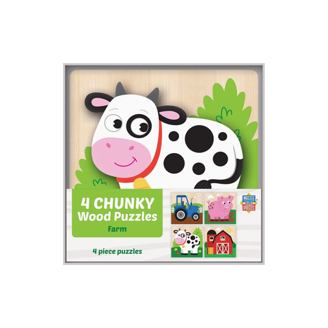 Farm Chunky Wood Puzzles - 4 Pack