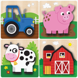 Farm Chunky Wood Puzzles - 4 Pack