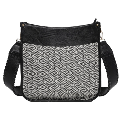 Diamond Crossbody Bag - Black