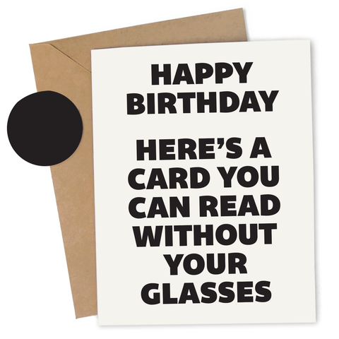 Glasses Birthday Card