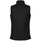 Diamond Quilted Hi-Low Vest - Black