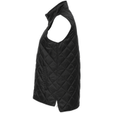 Diamond Quilted Hi-Low Vest - Black