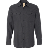 Solid Flannel Shirt - Charcoal