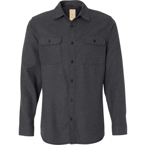 Solid Flannel Shirt - Charcoal