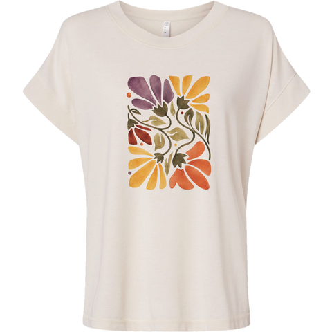 Retro Watercolor Floral Tee