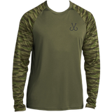 Silicone Patch Camo Colorblock Long Sleeve Tee