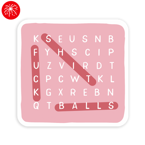 Sweary Crossword Sticker