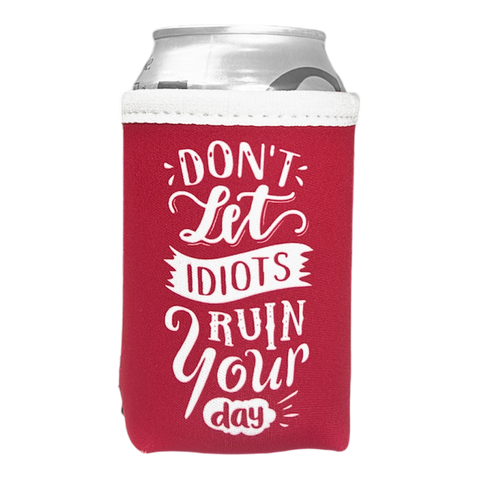 Idiots Koozie - Deep Red