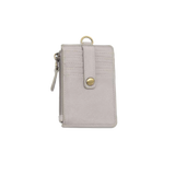 Joy Susan Small Card Wallet with Keyring - Light Gray