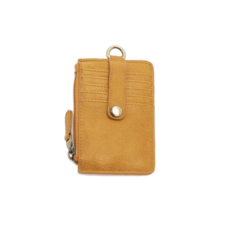 Joy Susan Small Card Wallet with Keyring - Mustard