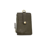 Joy Susan Small Card Wallet with Keyring - Olive
