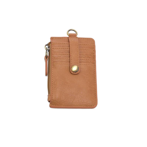 Joy Susan Small Card Wallet with Keyring - Tan