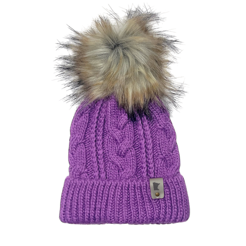 Kid's MN Pom Beanie - Purple