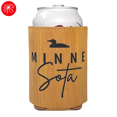MINNESota Loon Faux Bamboo Koozie