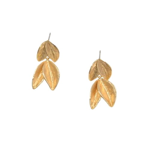 Joy Susan Leaves Earrings - Gold