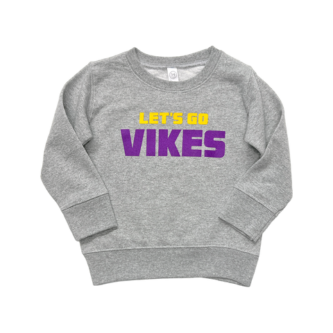 Let's Go Vikes Crew Sweatshirt - Toddler
