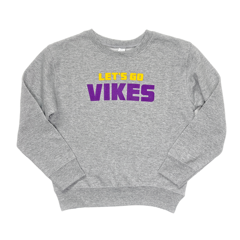 Let's Go Vikes Crew Sweatshirt - Youth