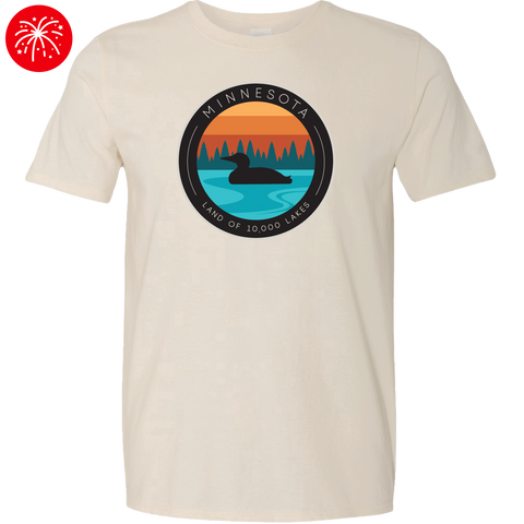 MN Sunset Loon Speckle Tee