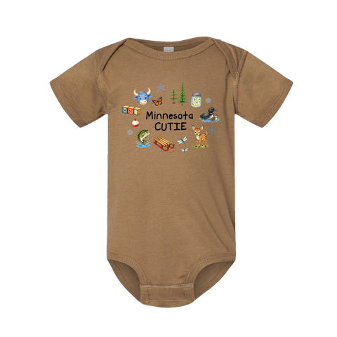 MN Cutie Infant Onesie - Coyote Brown