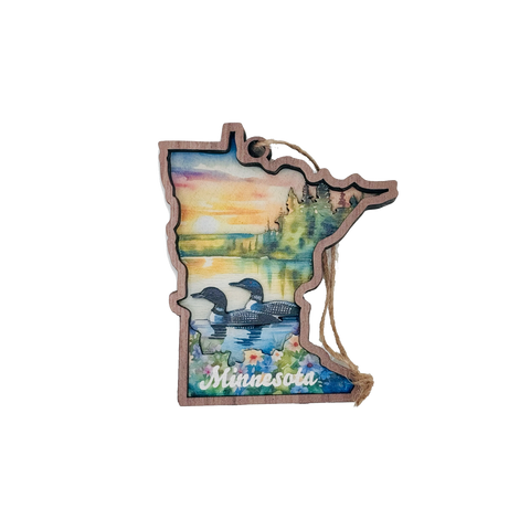 Wood Ornament - MN Loons