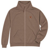 MN Leather Patch Boxy Full-Zip - Mocha