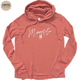 MN Pines Long Sleeve Hooded Tee - Coral Mauve