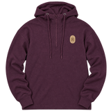 Pine Trio Patch Boxy Zip Sweatshirt - Plum