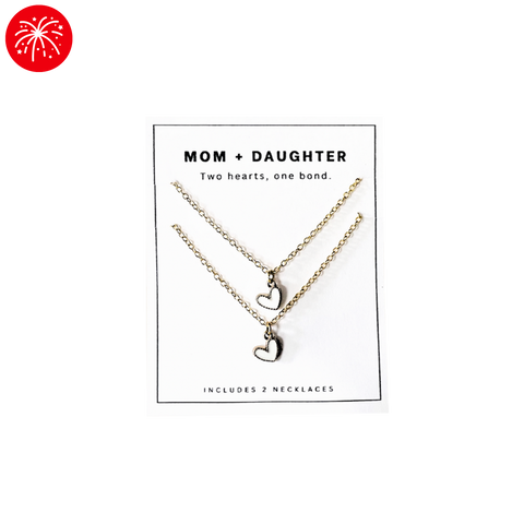 Mom + Daughter Necklace Set